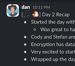 Day 2 Recap