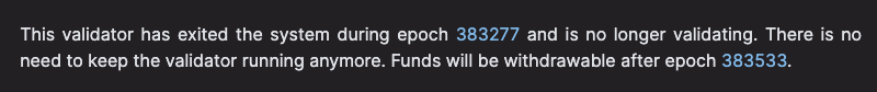 Beaconcha.in says its OK to exit