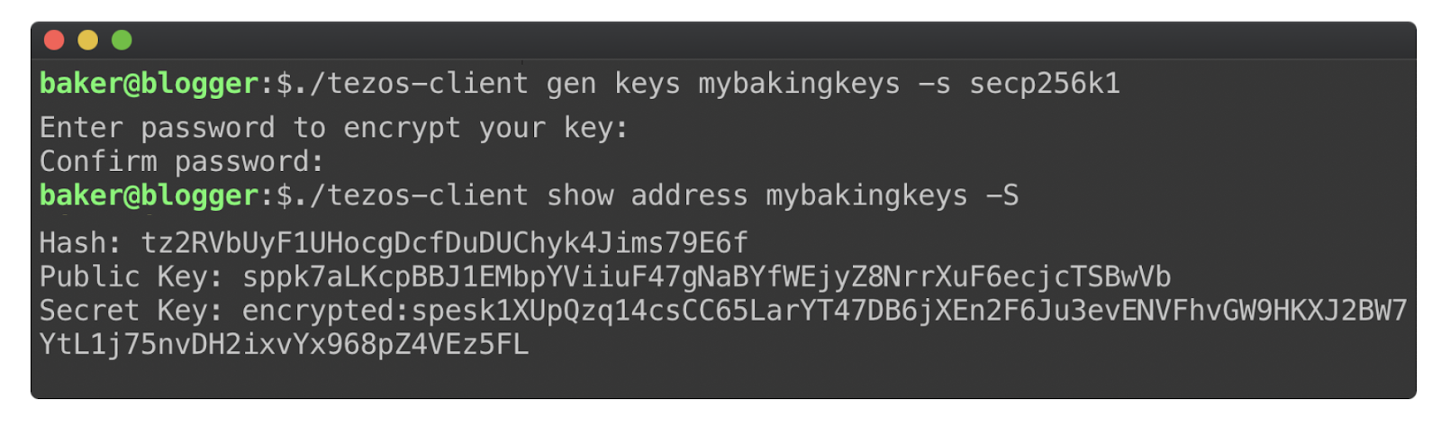 Generating Keys